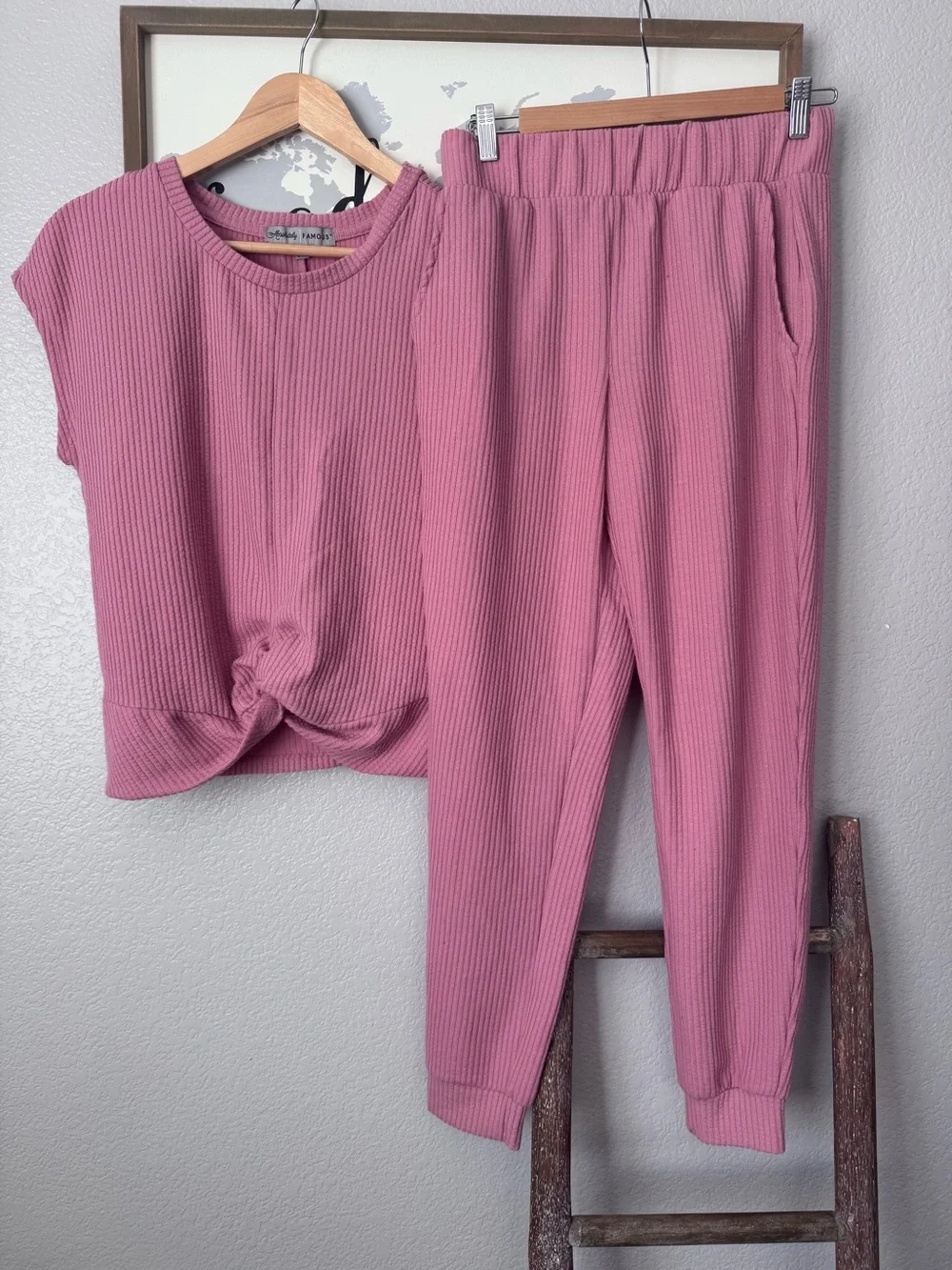 Almost Famous knit matching set small
